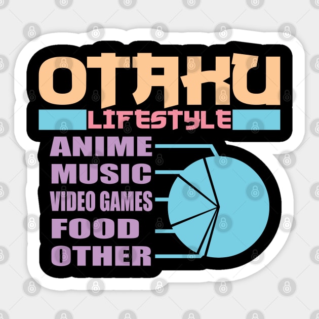 Otaku Lifestyle - Funny Anime Manga Ecchi Cosplay Gift For Boys & Girls, Teens Sticker by Art Like Wow Designs